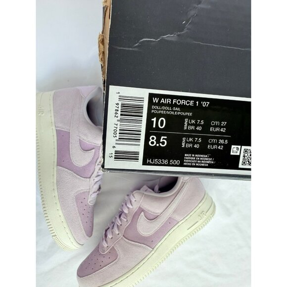 * 8.5 MEN'S NIKE AIR FORCE ONE AF1 LIGHT PURPLE LAVENDER / SAIL HJ5336-500 - Picture 6 of 7